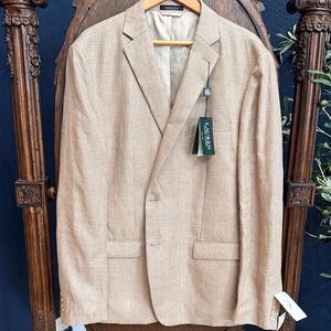Lauren Ralph Lauren Beige Plaid Blazer